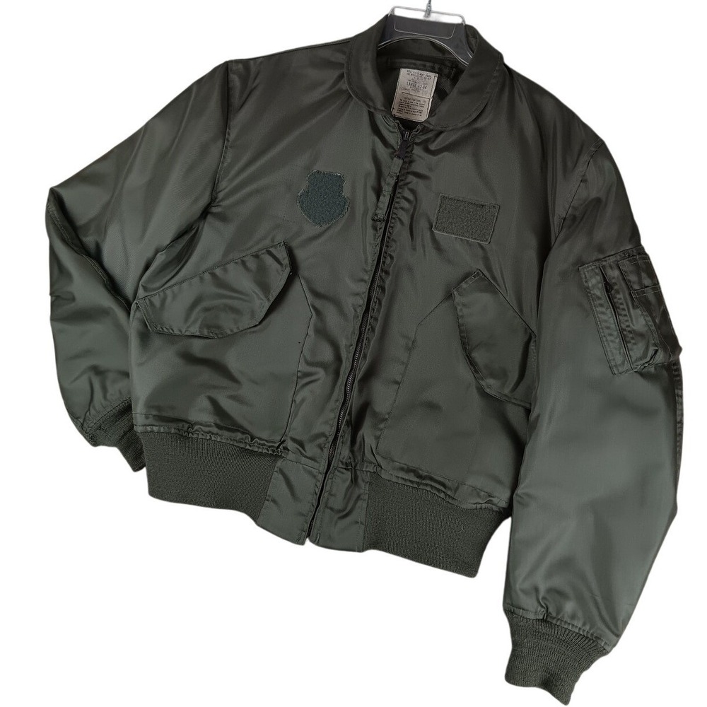 Avirex‎ Bomber Jacket Mens Large Green Vintage Flyers CWU-36/P Military Flight